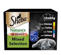 SHEBA Natures Collection Cat Pouches Mixed Selection in Gravy 4x12x85g pack