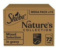 SHEBA Natures Collection Cat Pouches Mixed Selection in Gravy 72x85g pack