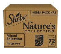 SHEBA Natures Collection Cat Pouches Mixed Selection in Gravy 72x85g pack