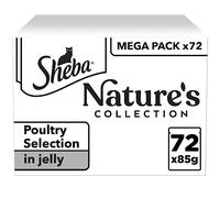 SHEBA Natures Collection Cat Pouches Poultry Collection in Jelly 72x85g pack