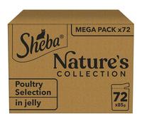 SHEBA Natures Collection Cat Pouches Poultry Collection in Jelly 72x85g pack