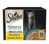 SHEBA Natures Collection Cat Pouches Poultry Collection in Jelly, Pack of 4 x (12x85g)