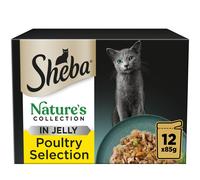 SHEBA Natures Collection Cat Pouches Poultry Collection in Jelly, Pack of 4 x (12x85g)