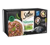 SHEBA Natures Collection Cat Trays Mixed Selection in Gravy 85 g, 8 Count (Pack of 4)