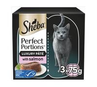 Sheba Perfect Portion Adult Wet Cat Food Salmon Loaf 3 x 2 x 37.5g Tray