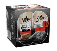 Sheba Perfect Portions Beef in Loaf - Adult Wet Cat Food Trays, Pack of 8 (8 x 6 Trays x 37.5 g)
