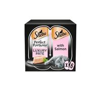 Sheba Perfect Portions Luxury Pate with Salmon Cat Food (6 x 37.5g Trays) - Size: 6 x 37.5g