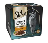 Sheba Perfect Portions Saver Pack 48 x 37.5g - Turkey Chunks in Gravy