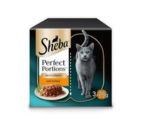 Sheba Perfect Portions Cat Food Tray with Turkey Chunks in Gravy (pack of 8)