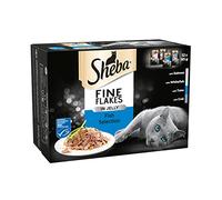 SHEBA Fine Flakes Cat Pouches Fish Collection in Jelly 12x85g (Pack of 4)