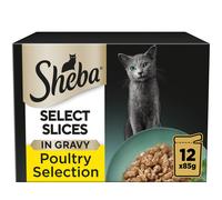 SHEBA Pouch Select Slices Poultry Collection In Gravy for Cats 12 x 85g