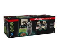 Sheba Pouches Mixed Selection Kitten Wet Cat Food in Gravy Mega Pack - 40 x 85g