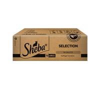 Sheba Select Slices in Gravy, Poultry Selection, Wet Cat Food Pouches for Adult Cats, 72 x 85 g