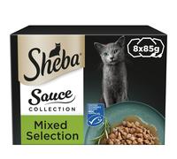 Sheba Sauce Collection Mixed Pack Trays - Mixed Selection in Gravy (8 x 85g)