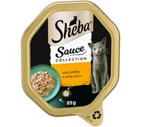Sheba Fine Recipes Cat Tray with Turkey in Sauce, 85g
