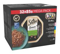 SHEBA Sauce Lover Cat Food Trays Mixed Collection 32 x 85 g
