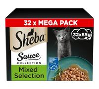 SHEBA Sauce Lover Cat Food Trays Mixed Collection 32 x 85 g