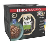 SHEBA Sauce Lover Cat Food Trays Mixed Collection 32 x 85 g