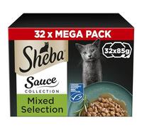 Sheba Sauce Lover Cat Food Trays – Mixed Collection in Sauce – 32 x 85g