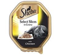 Sheba Select Slices, Wet Cat Food Trays, with Chicken in Gravy, 22 x 85 g