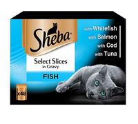 Sheba Select Slices Cat Pouches Fish Collection in Gravy 48 x 85g