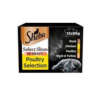 Sheba Select Slices Cat Pouches Poultry in Gravy 12 x 85g