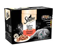 Sheba Select Slices Adult Wet Cat Food Pouches in Gravy Chicken Beef Lamb 12x85g