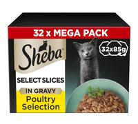 SHEBA Select Slices Cat Trays Poultry Collection in Gravy 32 x 85 g