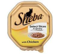 Sheba Select Slices In Gravy with Chicken - Wet Cat Food - 85g - Pack of 18