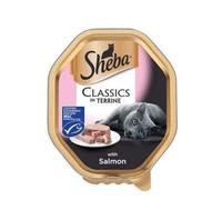 Sheba Tray Classics Terrine with Salmon Cat Food Tray - Size: 85g