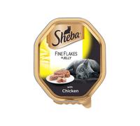 Sheba Fine Flakes in Jelly with Chicken - Wet Cat Food Trays - Pack of 2 (2 x 11 Trays x 85 g)