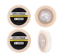 SHEBEEDO 2 Rolls Double Sided Wig Tape,Extra Strong Hair Extension Tapes, Waterproof Lace Front Support Adhesive Roll Invisible Body Tape for Hair Fixing and Extensions,0.8cm*3 yard White
