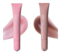 SHEBEEDO 2pcs Glossy Peptide Lip Gloss,Voluminous Plumping Lip Butter Balm,High Shine Glass Finish Tinted Lip Oil,Jelly Lipstick Lip Care & Repair Lip Mask,Long Lasting Lip Jam Lip Gloss Base