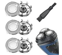 SHEBEEDO 3Pcs Replacement Heads for Philips Shaver with Brush,Compatible with Philips Replacement Electric Shaving Blades Series 1000, 2000, 3000,360° Dual Blade Rotation System for PhilipsRazor Heads