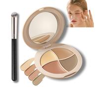 SHEBEEDO 4-In-1 Concealer Palette,Concealer Full Coverage Palette,Blendable Shades Contour Palette,CreamyConcealer Cream Long Lasting Waterproof,Corrects Dark Circles Red Marks Scars Tattoo,Anti-Age