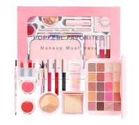 SHEBEEDO All In One Eye Makeup Kit - 40 Colors Eyeshadow Palette, Mascara, Eyebrow Pencil, Eyeliner, Cosmetic Brushes - Unisex, Pink