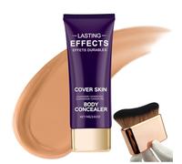 SHEBEEDO Body Concealer Foundation with Brush,Full Coverage Tattoo Cover Up Makeup Colour Corrector,Leg Makeup To Cover Veins Complexion Perfector Even Tone,Concealer For Tattoo & Scars Dark Spots