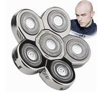 SHEBEEDO Shaver Heads Replacement 6d Head Shavers For Bald Men Easy Install Shaver Heads Replacement Wet & Dry Head Shaver Permanent Sharpness Head Razors For Bald Men (6D silver)