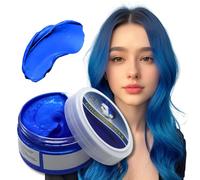 SHEBEEDO Temporary Blue Hair Color Wax,Instant Hairstyle Hair Dye,Non Permanent Hair Colour Wax for Hair,Easy Wash Out Hair WaxColour for Men Women Youth Halloween Christmas Party Cosplay