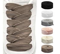Shecret 2 Paris Flat Shoe Laces, Fat Thick 20mm Wide Shoelaces Replacement Laces, Athletic Shoelaces, Shoe Strings for Sneakers, Sports Shoes, Trainers, Leisure Shoes