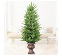 Shed Artificial Christmas Tree, Two Green Pine Branches, Christmas Tree for Porch Entrances for 4ft