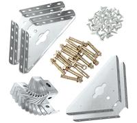 Shed Concrete Anchor Kit for Arrow Shed Garage Barn Foot Peak Roof Storage Shed,Earth Anchor Kit DIY Shed Anchor Metal Floor Framing Kit with 4 Steel Corner Gussets, Hold down Clips, Bolt and Screws