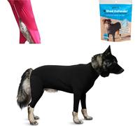 Shed Defender Sport Dog Onesie - Seen on Shark Tank - Contains Dog Hair, Reduces Shedding and Anxiety, Covers Hot Spots and Surgical Sites, Calming Shirt - Veterinarian Approved (Black, XXL)