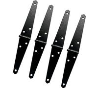 Shed Door Gate Hinges with Screws Heavy Duty Strap Replacement for Fence Wood Cabinet Enduring Black Shed with Screws