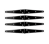 Shed Door Gate Hinges with Screws Heavy Duty Strap Replacement for Fence Wood Cabinet Enduring Black Shed with Screws
