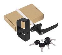 Shed Door Latch L-Handle Lock Kit with 5 Keys, BTEOBFY 5-1/2" Stem Storage Barn Shed Door Hardware Lock Set for Playhouses, Chicken