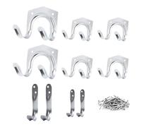 Shed Hook Set Tool Organiser | 10 Pcs Garage Hooks Tool Hanger Wall Mounted | Jumbo and Dual Shed Tool Storage Organiser for Broom, Warehouse, Garden, shed & Garage | Large Single Tool Hooks for Shed