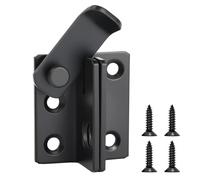 Shed Lock Gate Bolt Lock,Flip Slide Latch for Wooden Garden Stainless Steel Gates Locks Matte Padlock Hasp Waterproof for Barn Cabinet Garden Pet Cage Bathroom Black Left Open 4.5 * 4cm