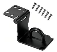 Shed Lock, Gate Locks for Wooden Gates, Hasp and Staple Shed Door Lock Latch, Stainless Steel Padlock for Caravan Garden Gate Garage Bedroom Doors, Heavy Duty Anti Theft, Black Right Angle 3in