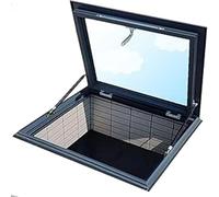 Shed roof skylight, large rectangular double-layer tempered glass skylight, suitable for basement upper floor windows, natural ventilation, customizable,A01,85x85cm/33.5x33.5in7.2